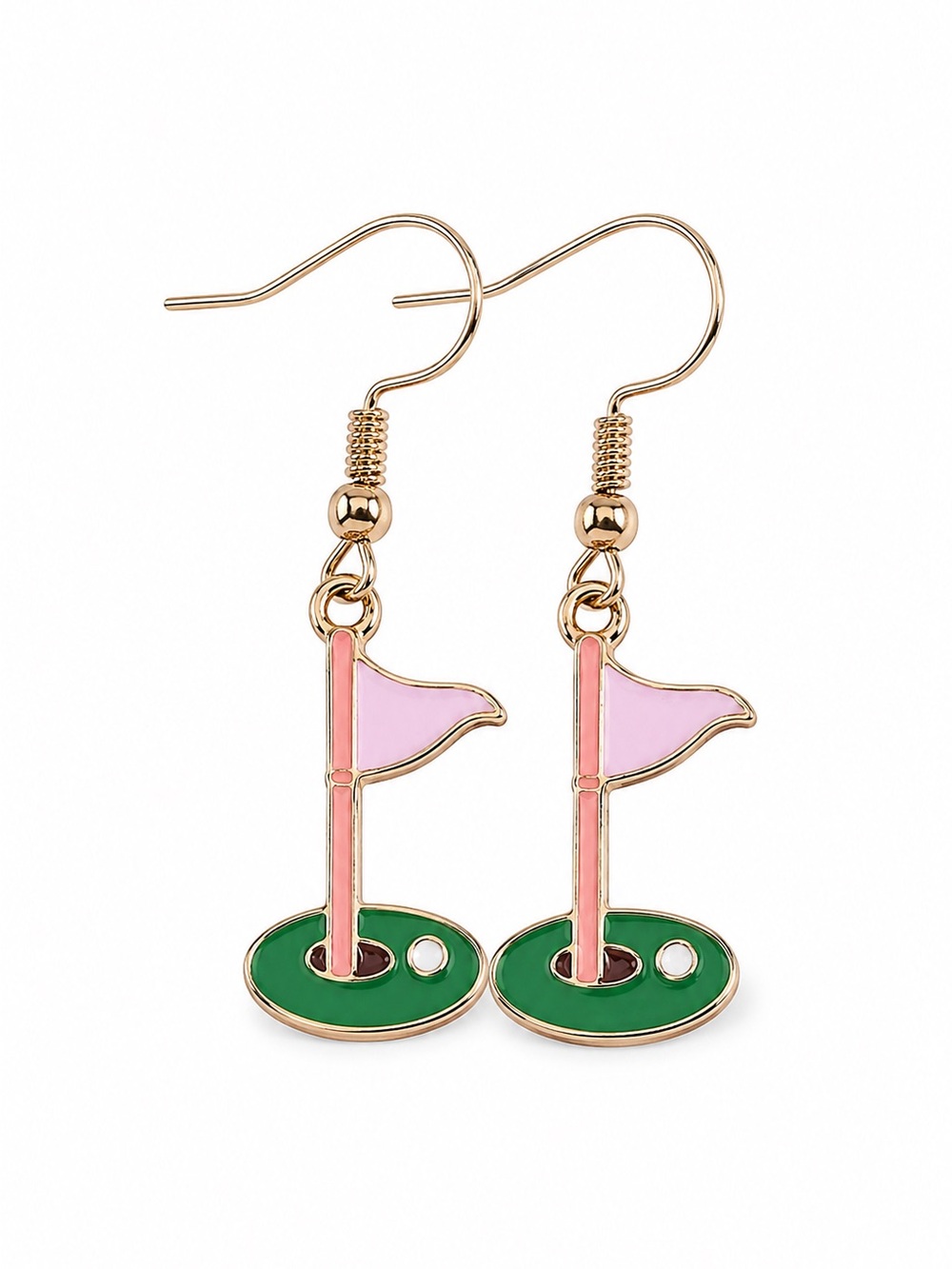 ⛳️ Golf Flag Dangle Hook Earrings -NEW
